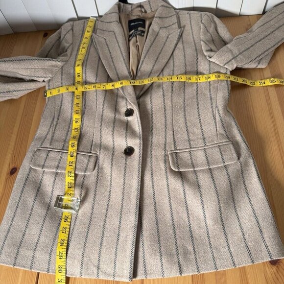 Madewell Bedford Oversized Blazer Wool Blend Striped Academia Twee Preppy 8 - Picture 5 of 10